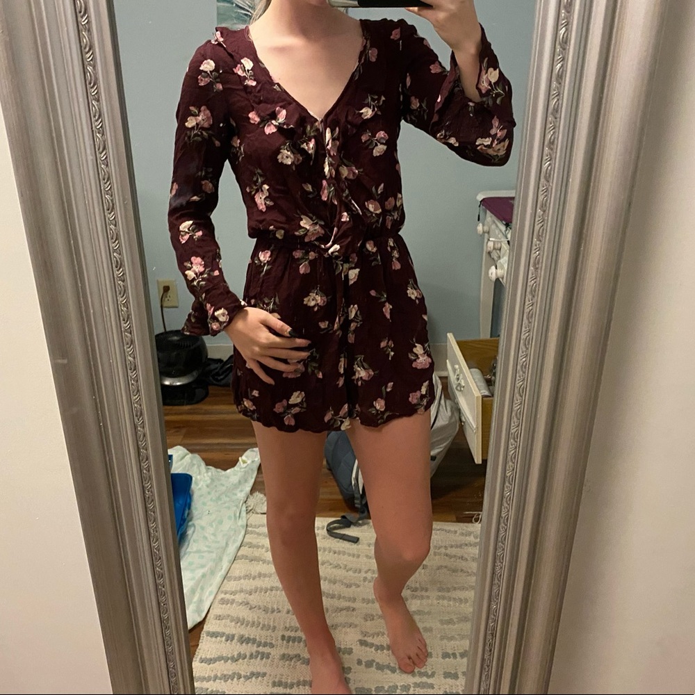 American Eagle Floral Romper